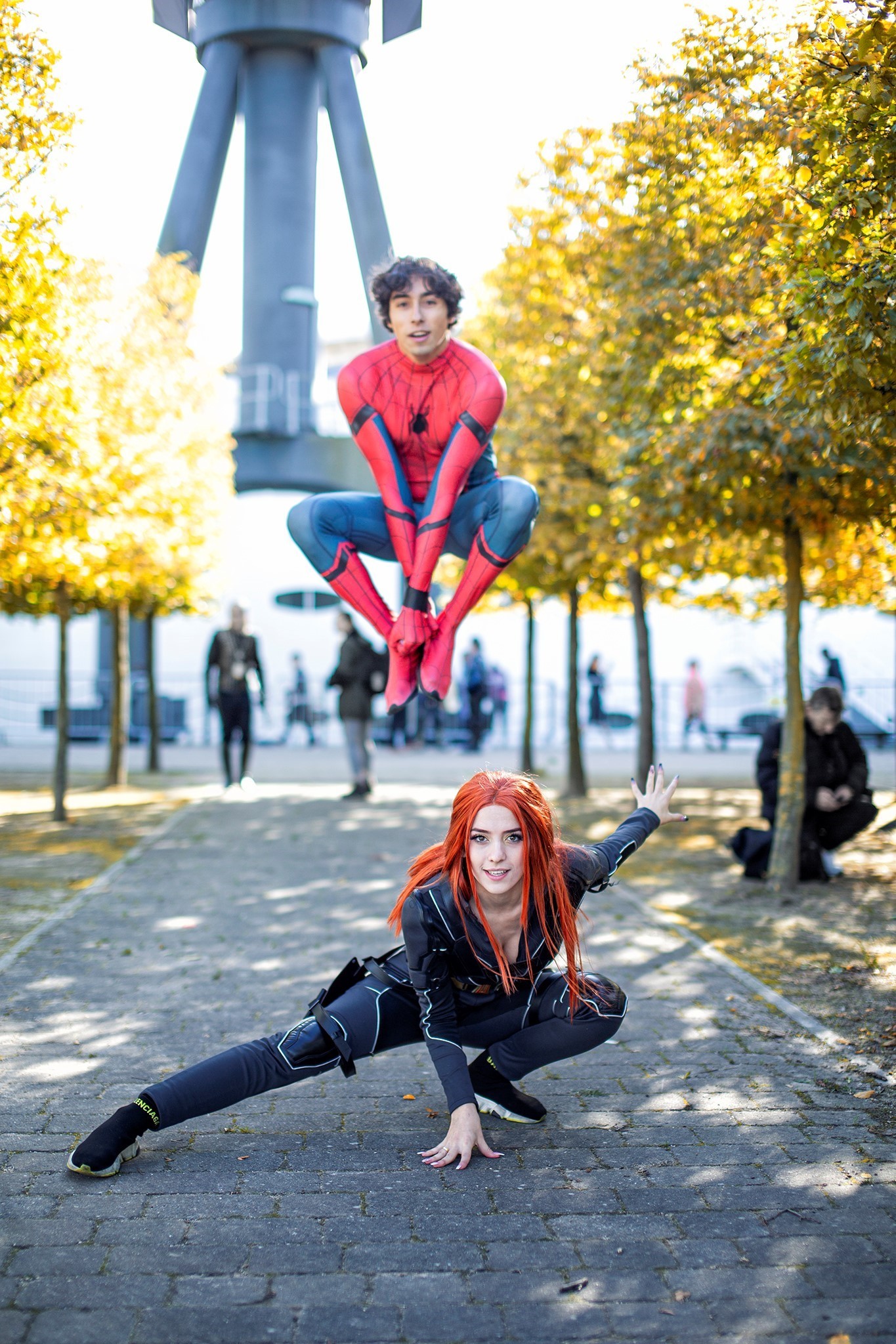 Spider Man and Black Widow cosplay photography